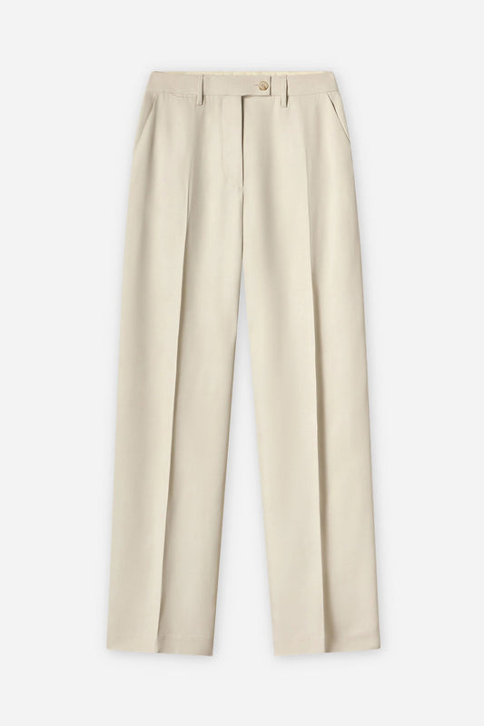 Tailored Straight-Leg Trouser in Viscose Twill
