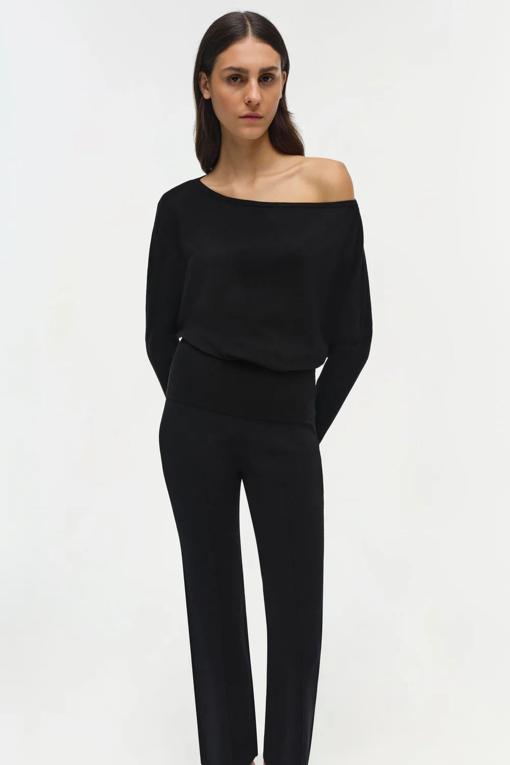 Lavina Draped Off Shoulder Sweater