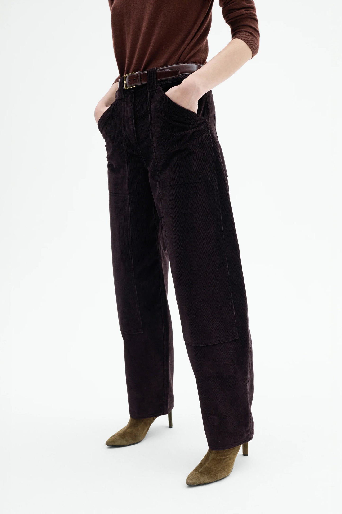 Corduroy Patch Pant, Chocolate