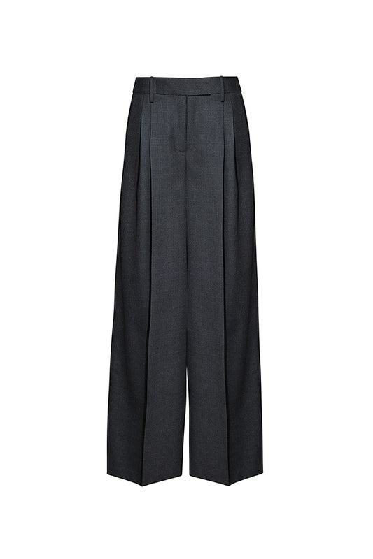 Roxana Trouser in Light Wool Suiting