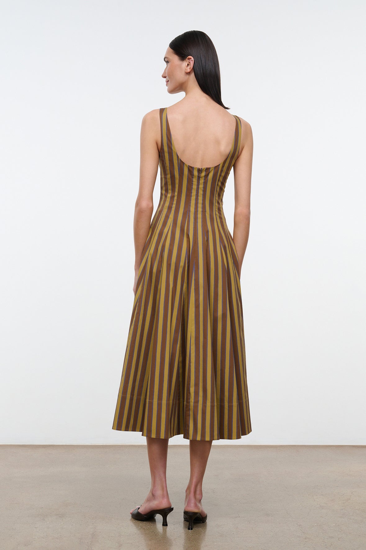 Wells Dress, Cigar Stripe