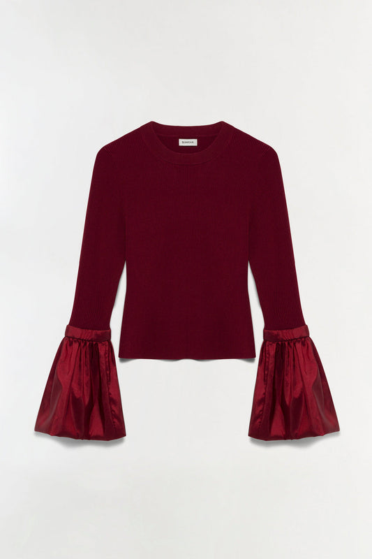 Agata Taffeta Knit Top