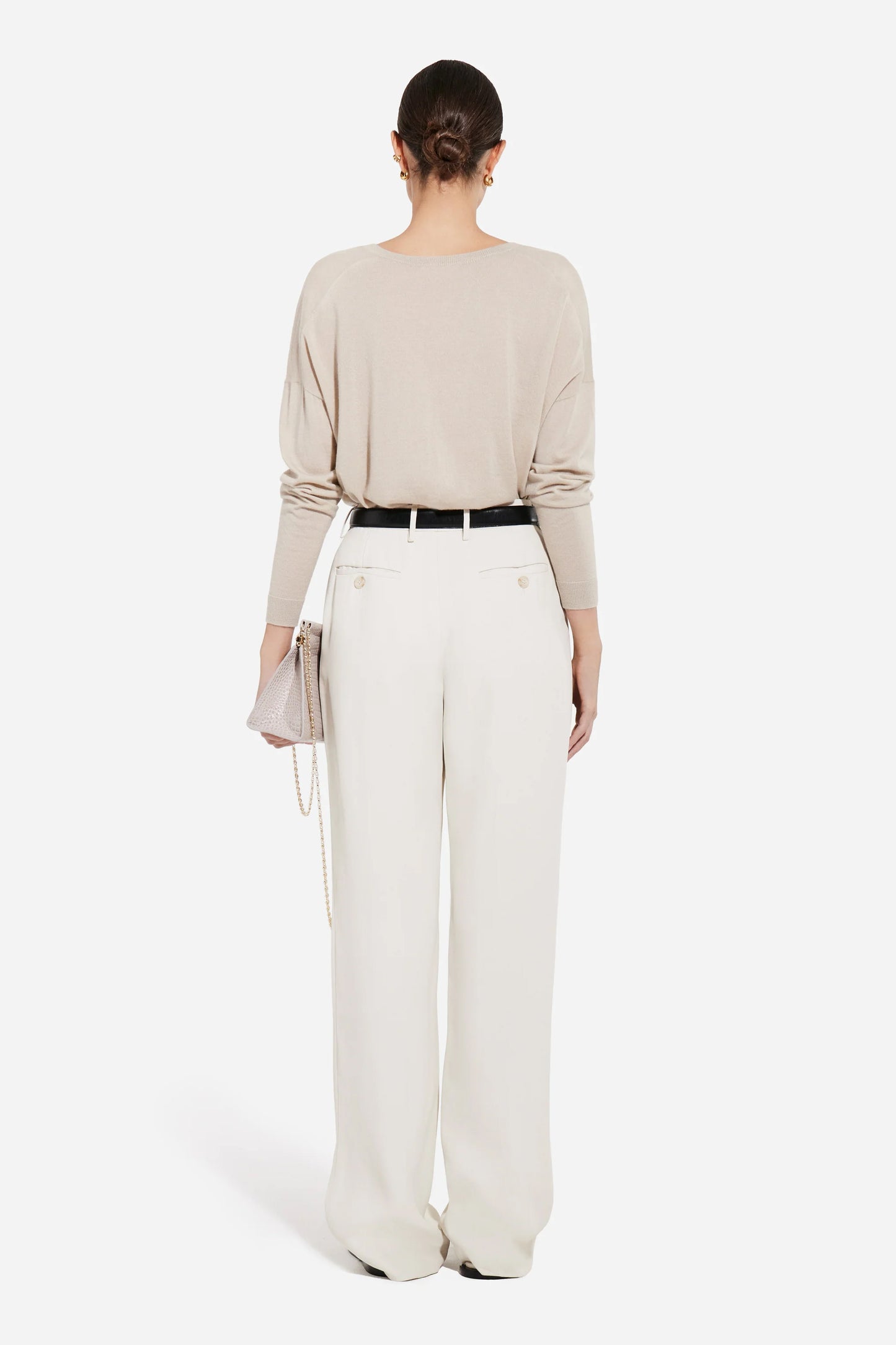 Tailored Straight-Leg Trouser in Viscose Twill