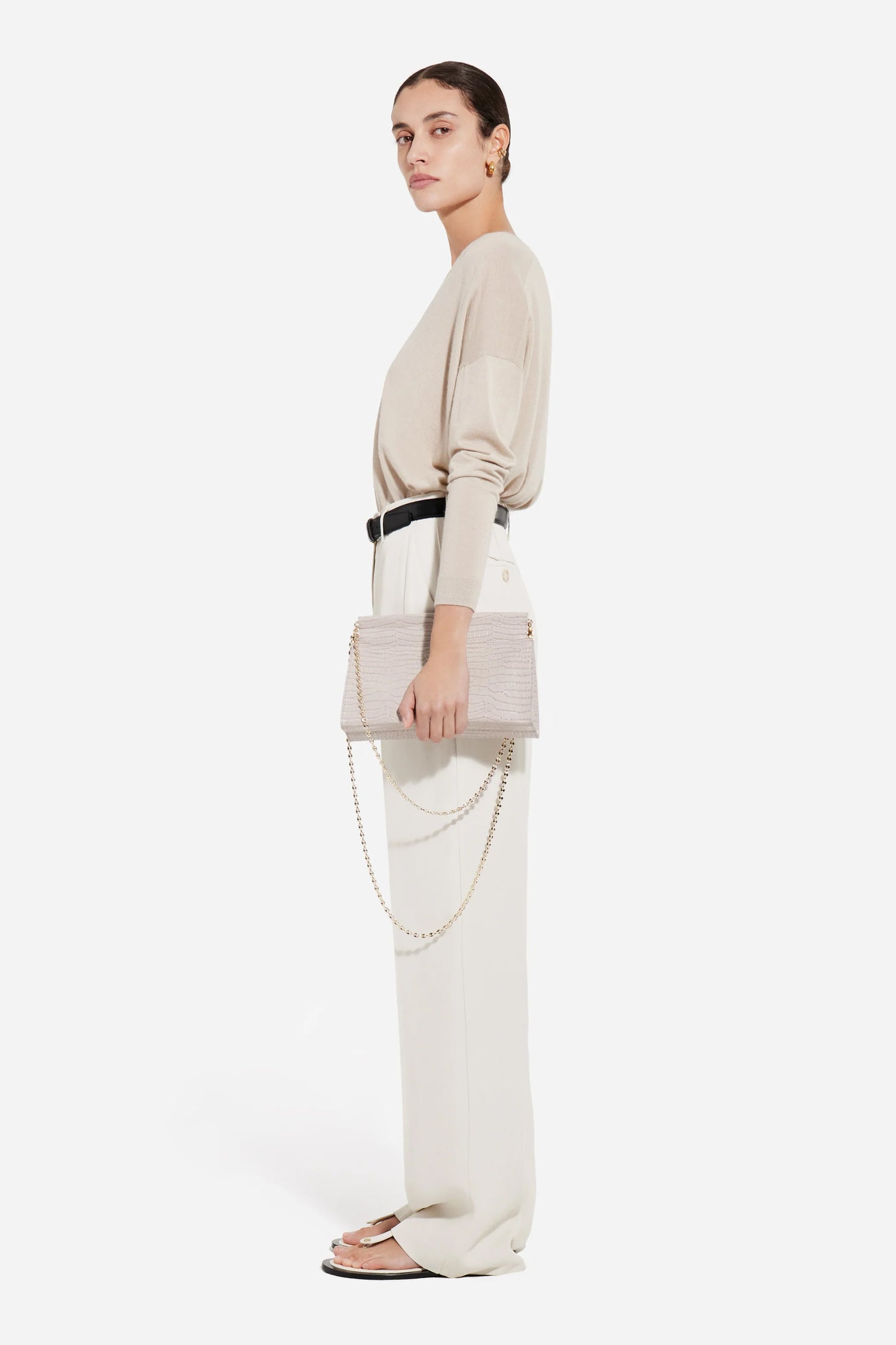 Tailored Straight-Leg Trouser in Viscose Twill