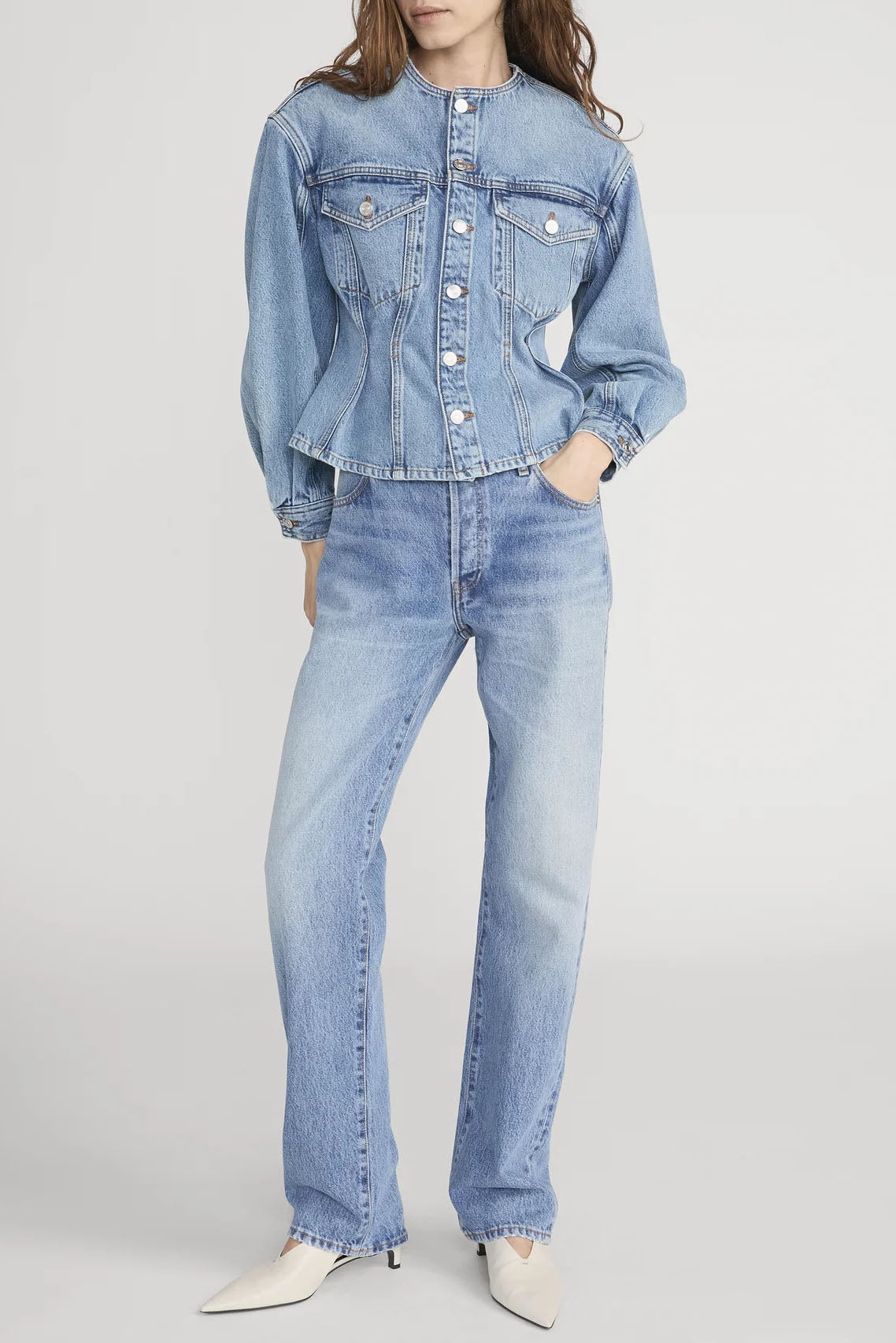 The Nipped Collarless Jacket