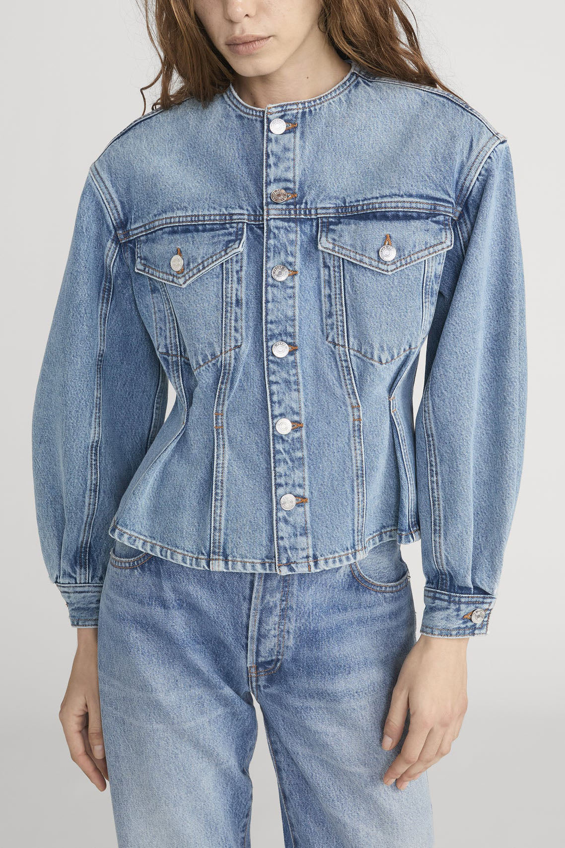 The Nipped Collarless Jacket