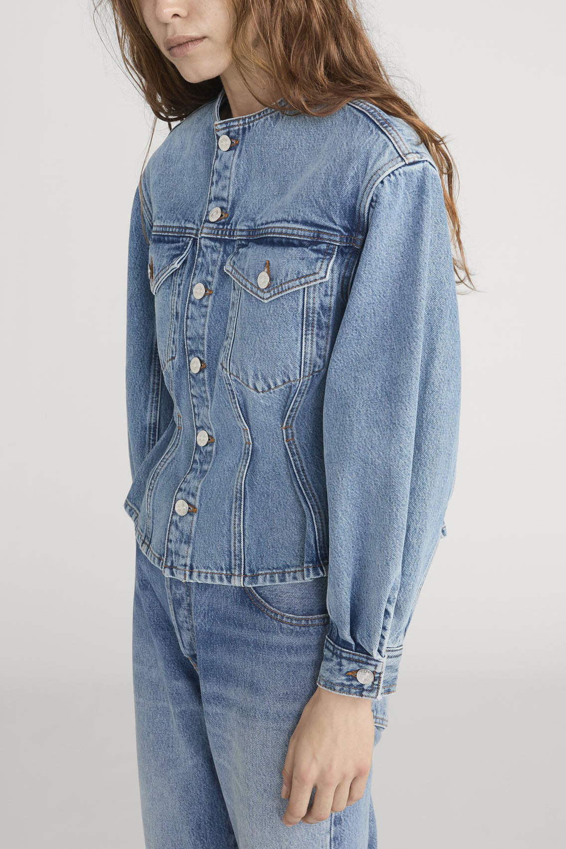 The Nipped Collarless Jacket