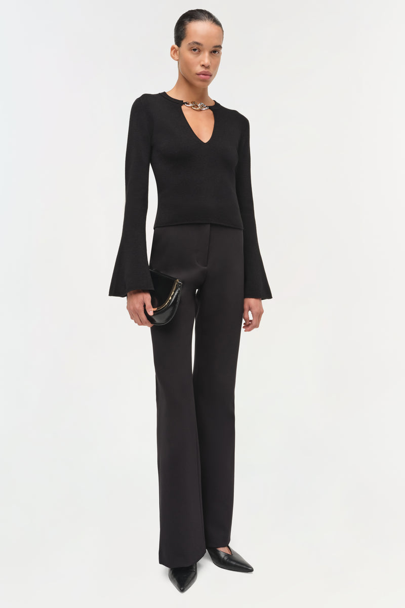 Evren Long Sleeve Top, Black