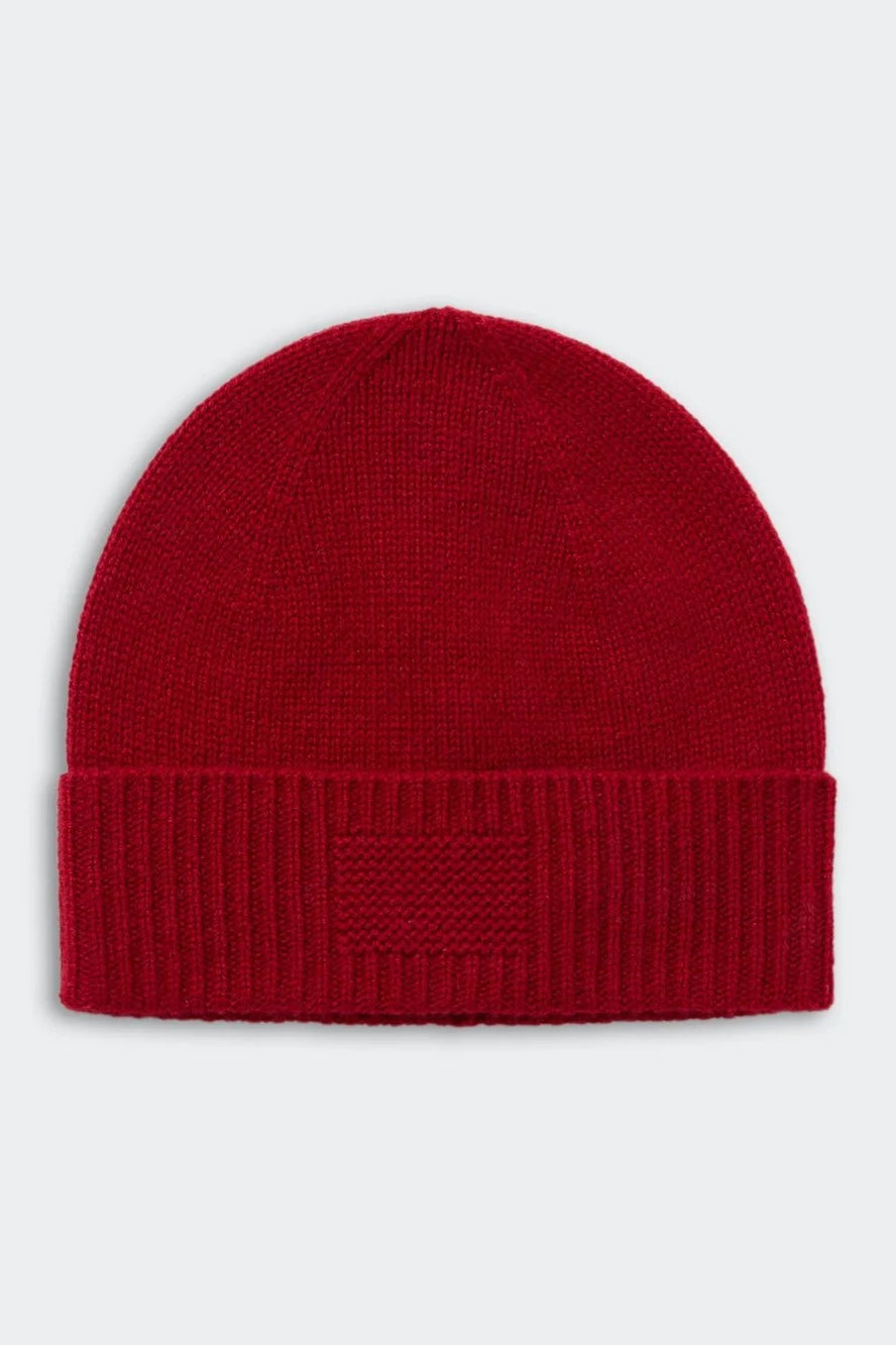 Rib Cuff Beanie in Cashmere