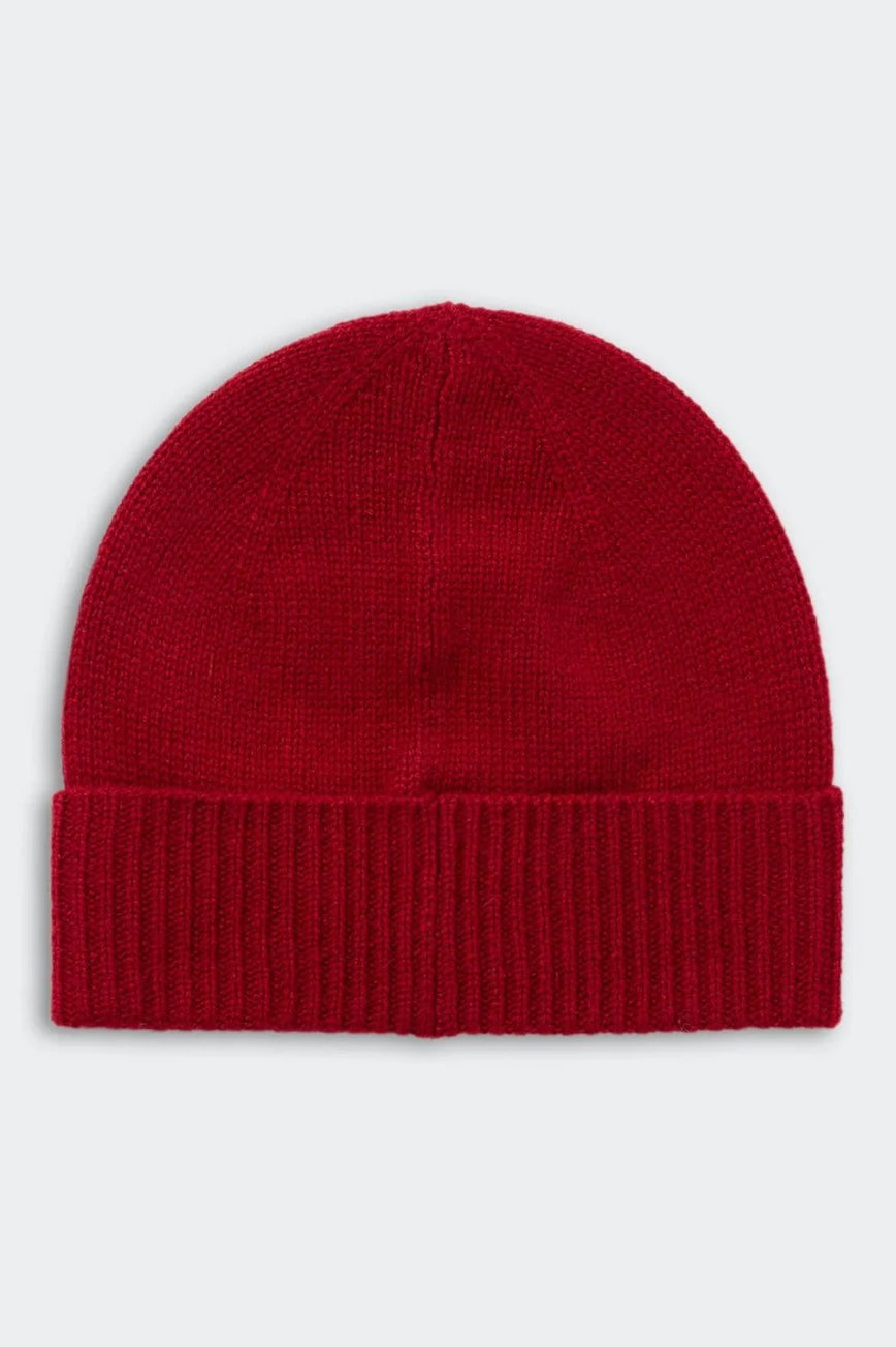 Rib Cuff Beanie in Cashmere