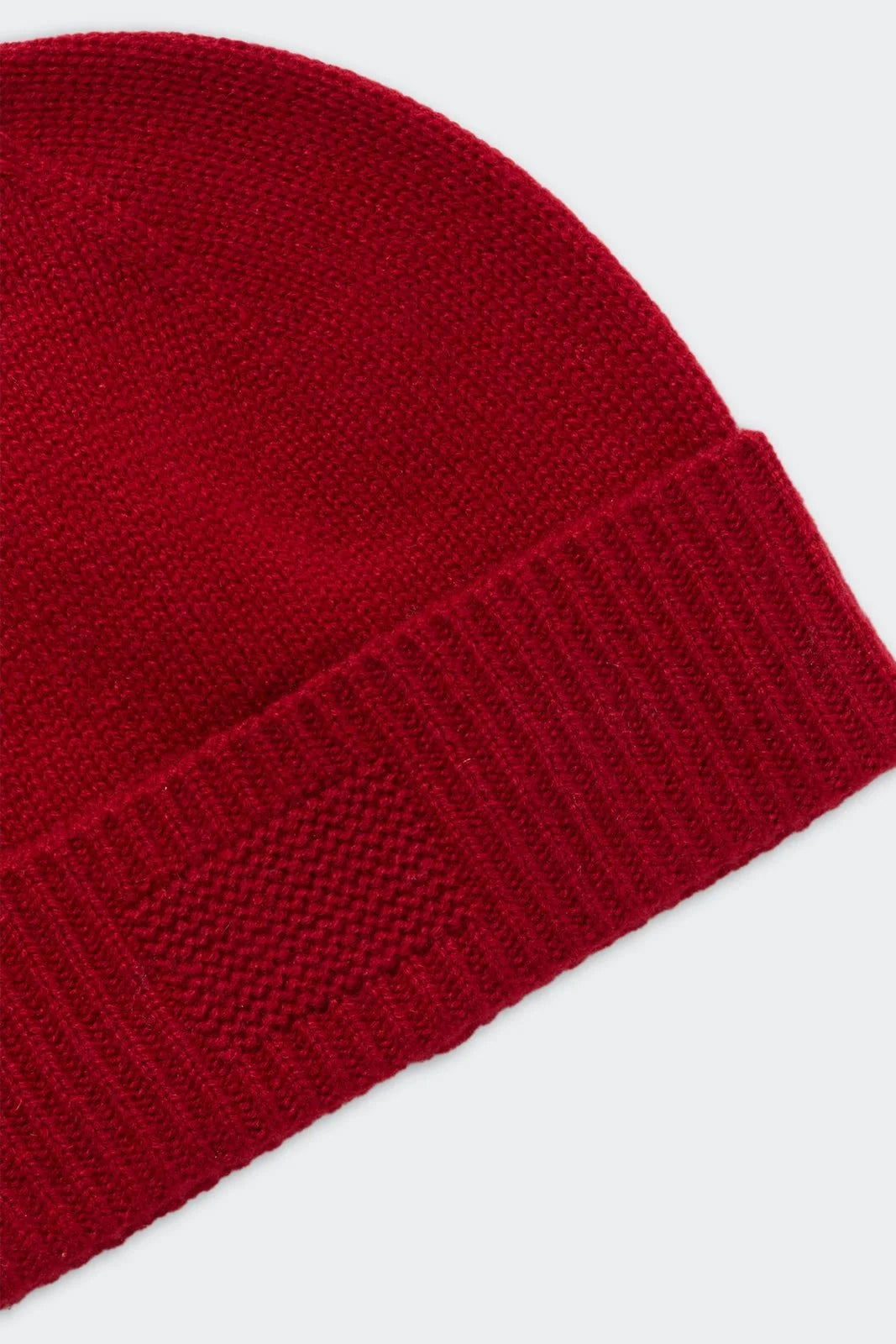 Rib Cuff Beanie in Cashmere