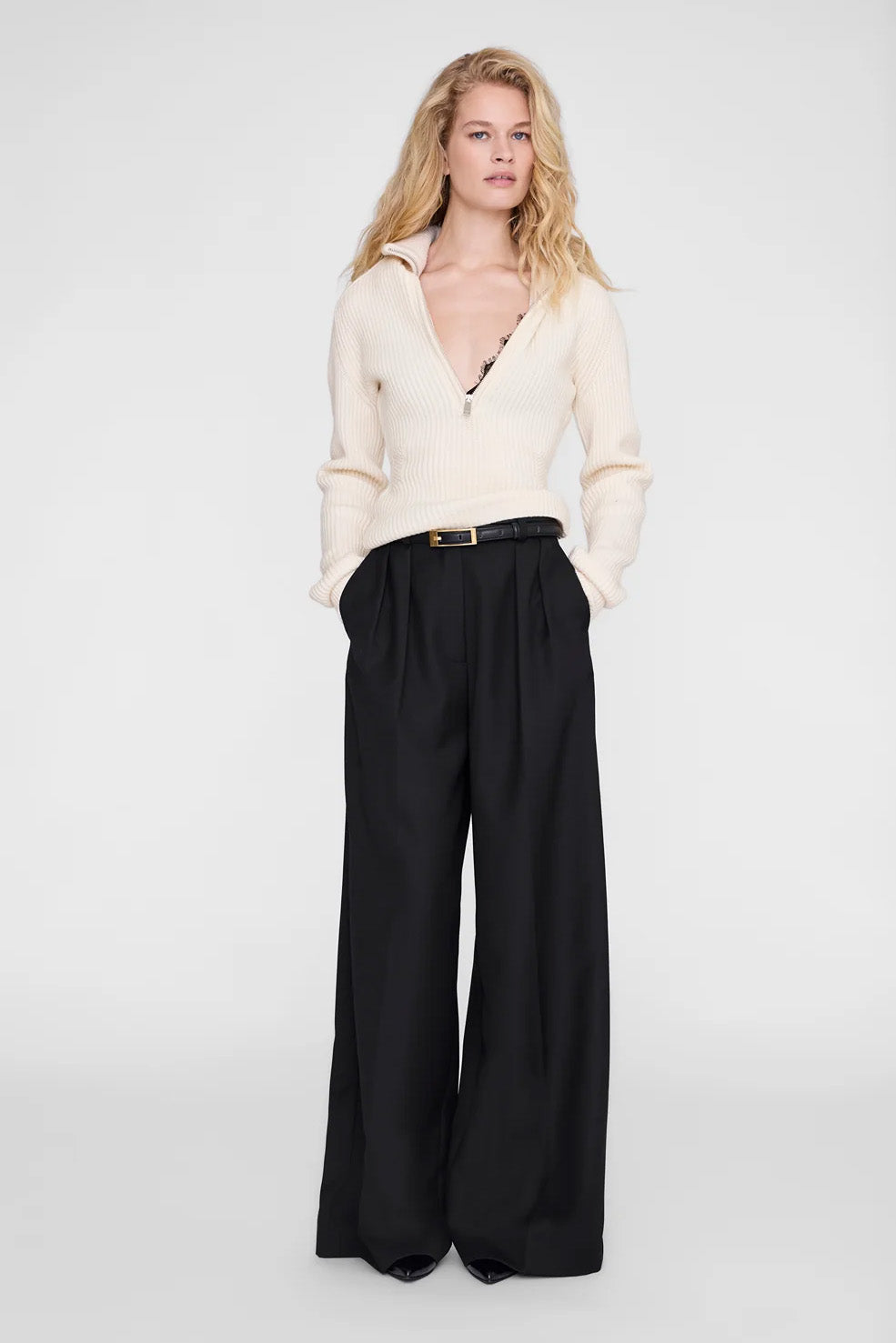 June Trucker Collar Sweater