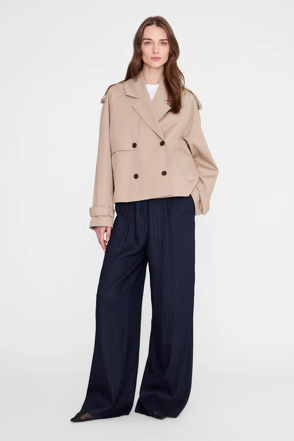 Rickie Cropped Trench