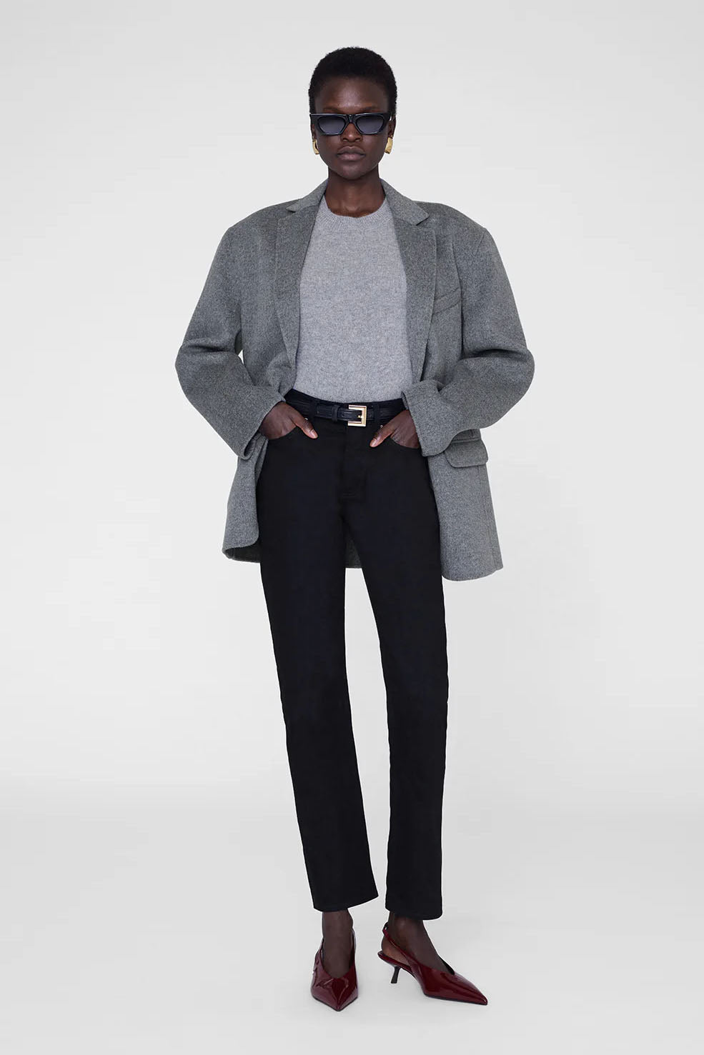 Hilda Slingback Pumps, Oxblood Patent