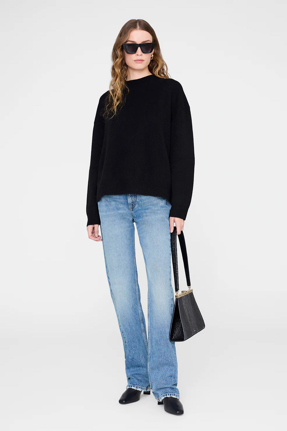 Lee Crew Sweater, Black
