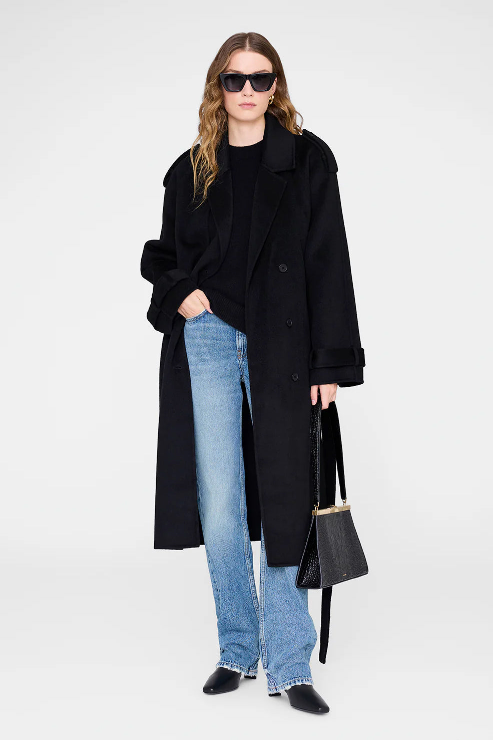 Lee Crew Sweater, Black