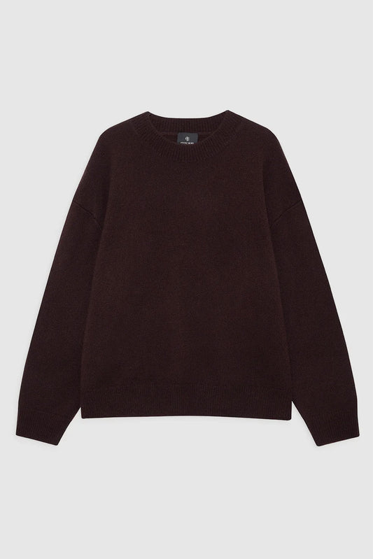 Lee Crew Sweater, Deep Brown