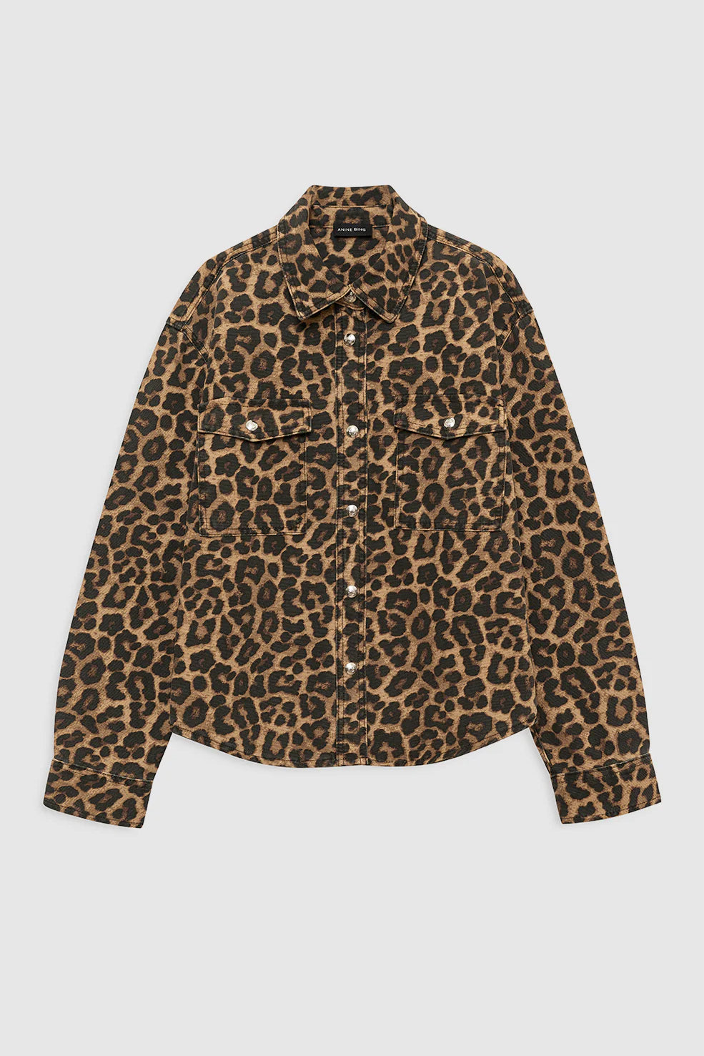 Paxton Shirt, Black and Brown Leopard