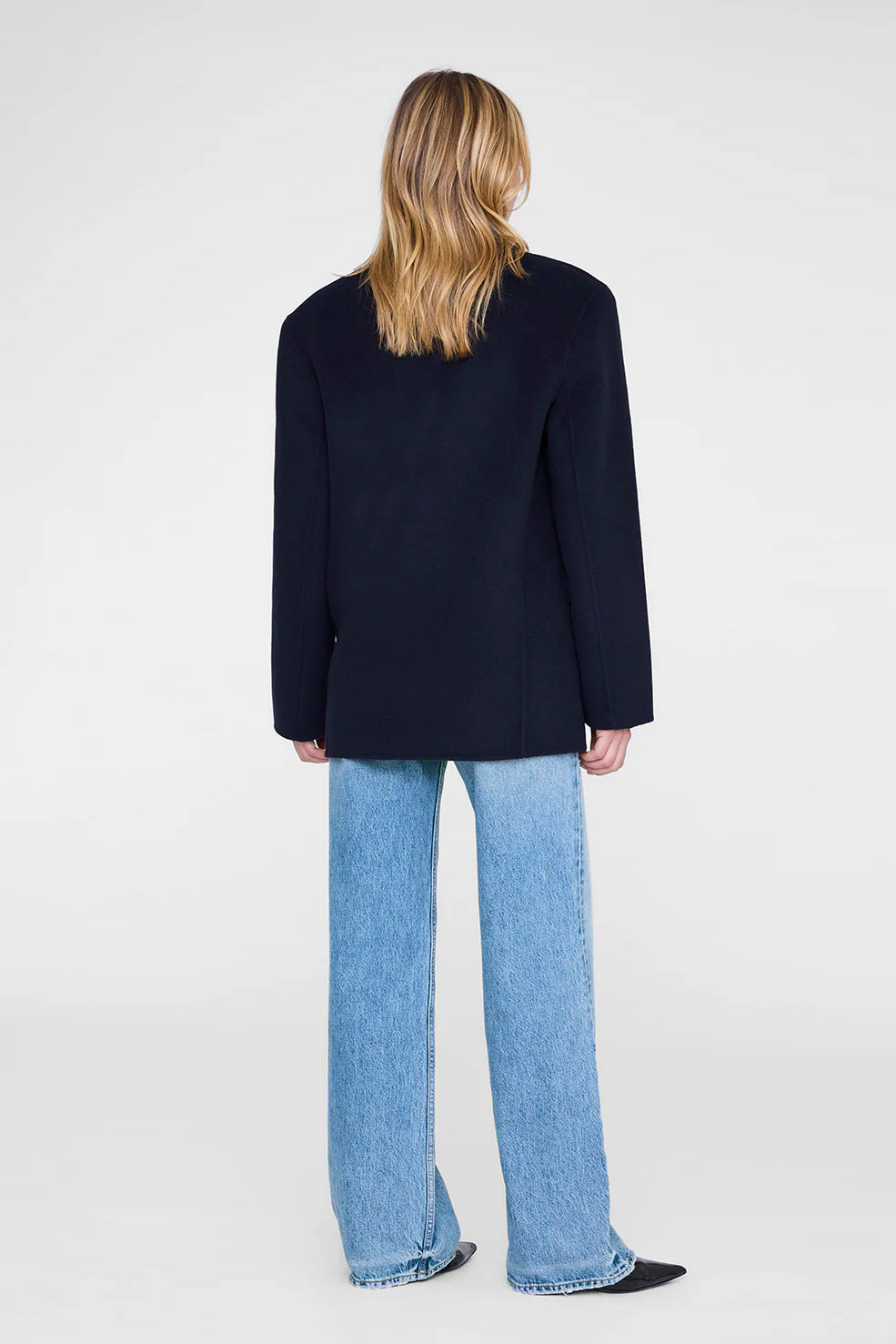 Quinn Blazer, Midnight Blue Cashmere Blend