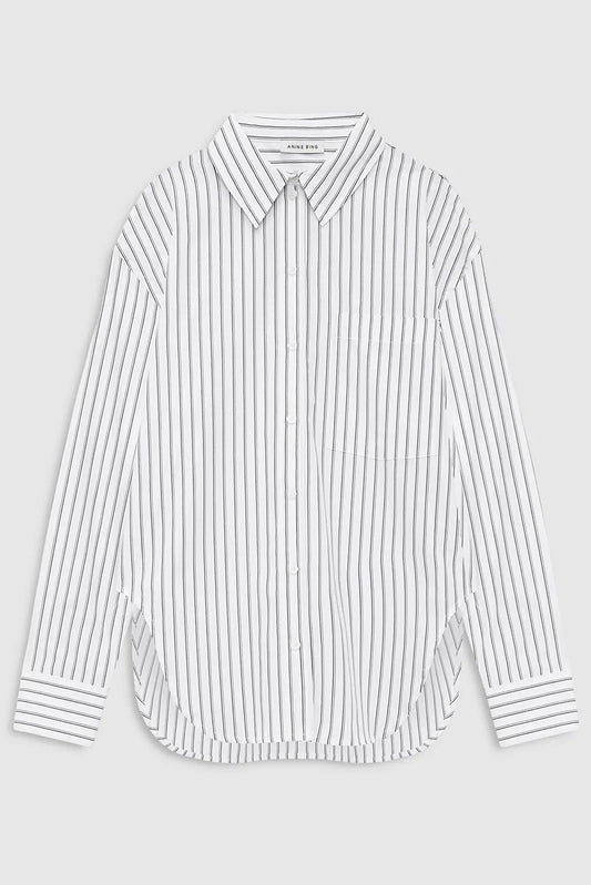 Scott Shirt, White and Black Stripe