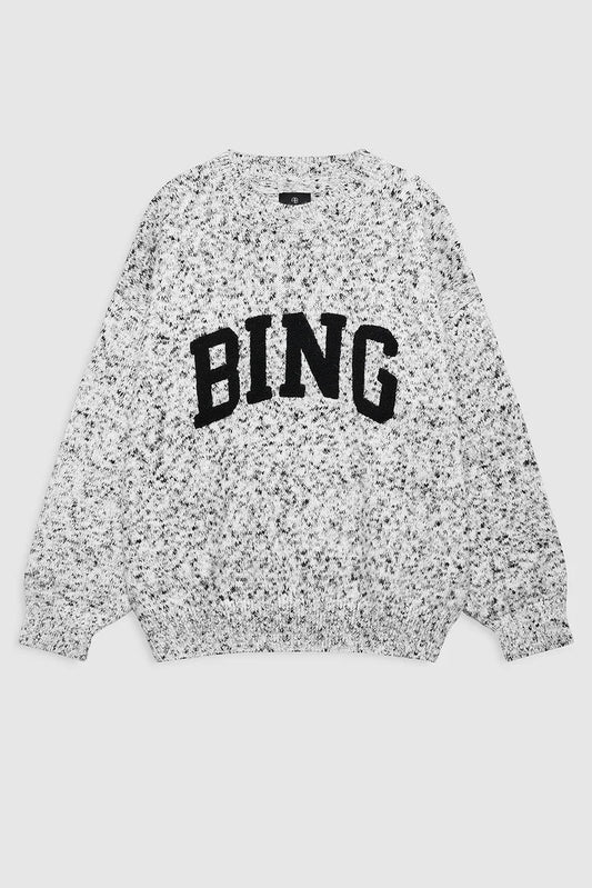 Sydney Crew Sweater Bing, Marled White