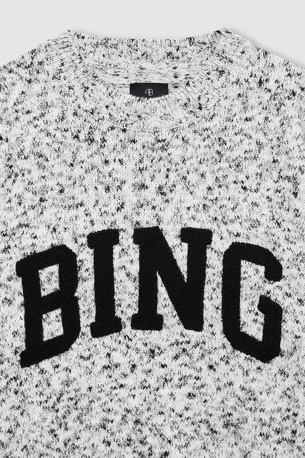 Sydney Crew Sweater Bing, Marled White