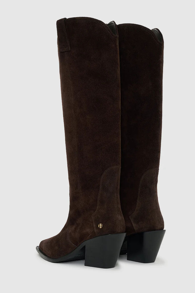 Tall Tania Boots, Dark Brown Suede