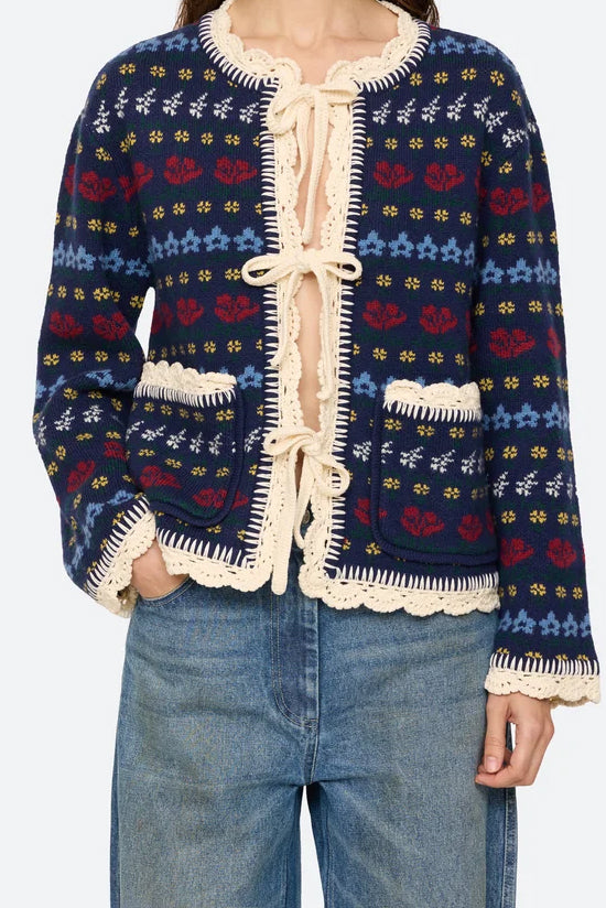 Preston Knit Tie Front Cardigan
