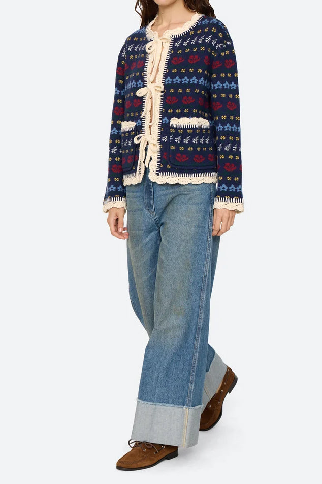 Preston Knit Tie Front Cardigan