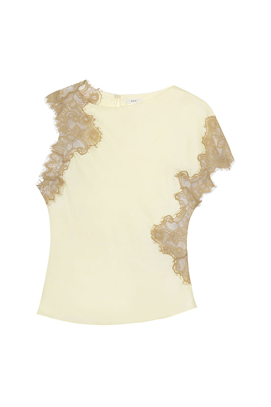 Alessia Satin & Lace Top
