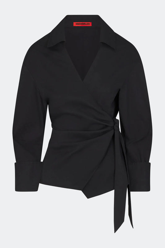 Anya Poplin Wrap Top