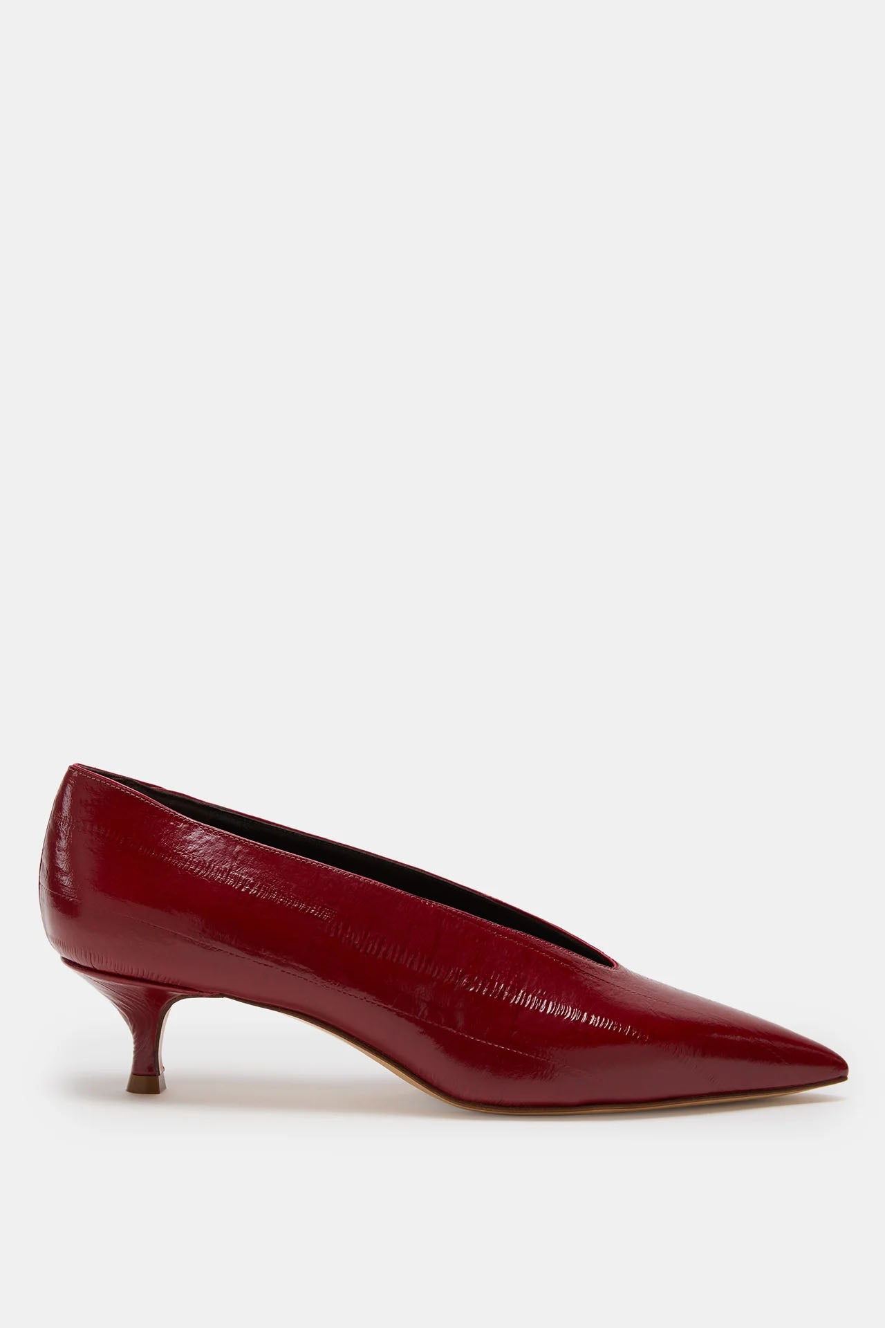 Babouche Kitten Heel, Oxblood