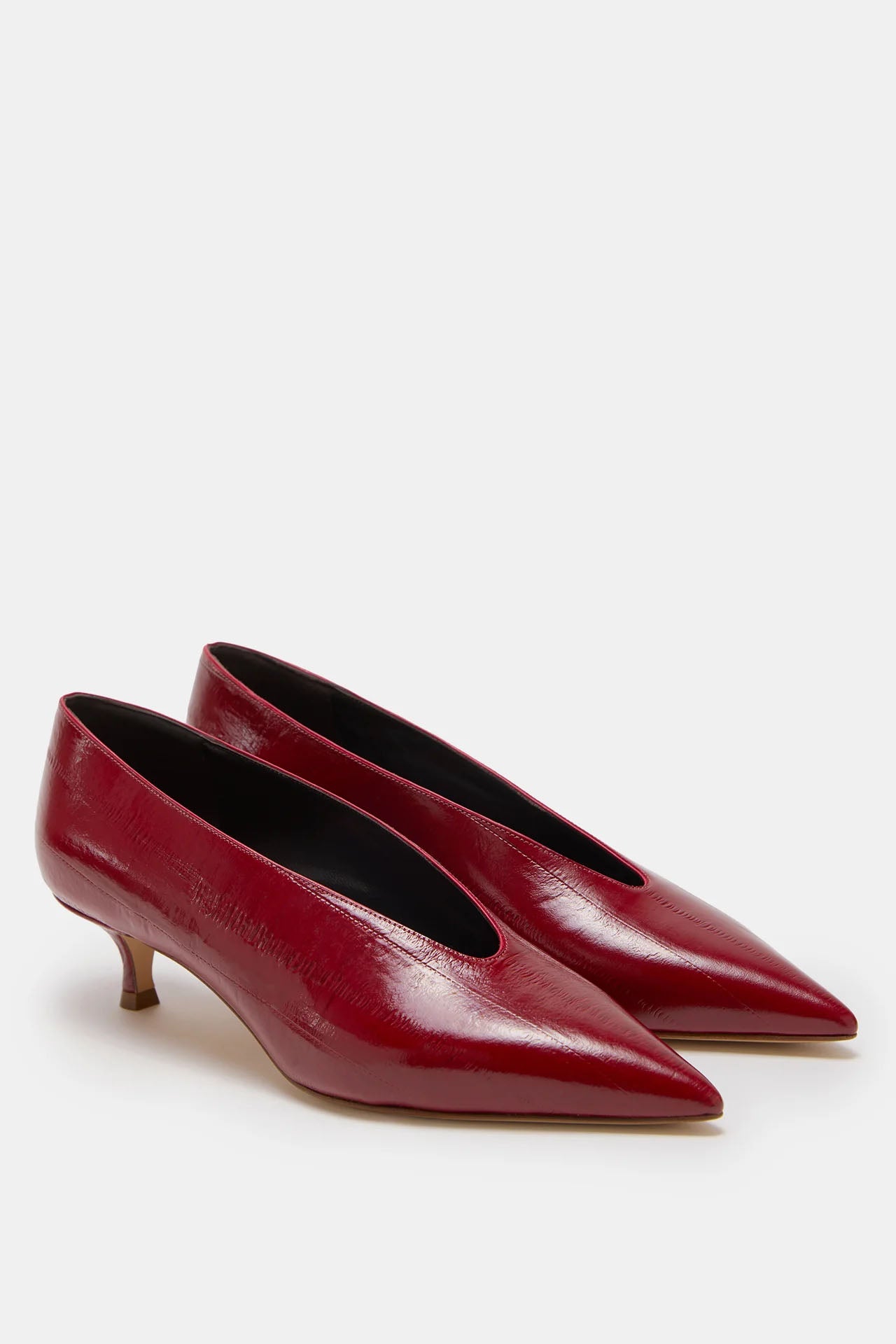 Babouche Kitten Heel, Oxblood