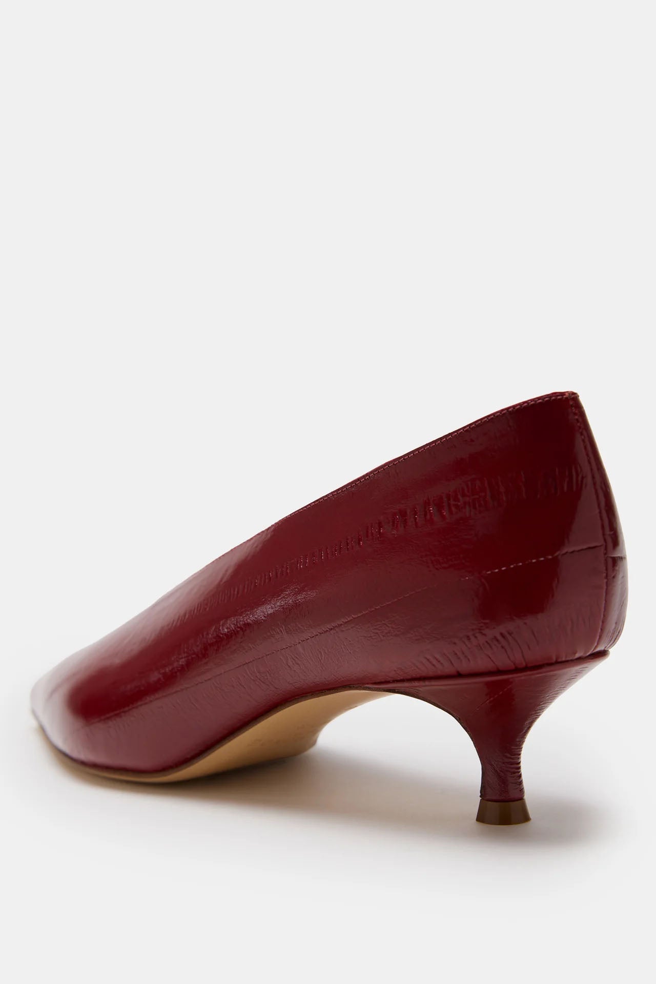 Babouche Kitten Heel, Oxblood