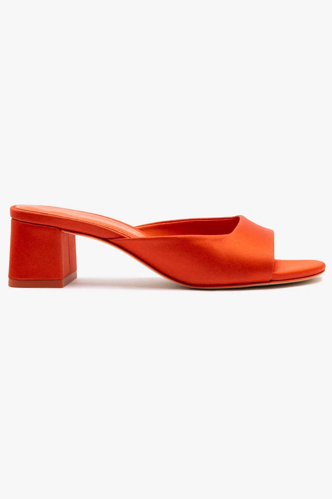 Anah Mule, Orange Sunrise Satin