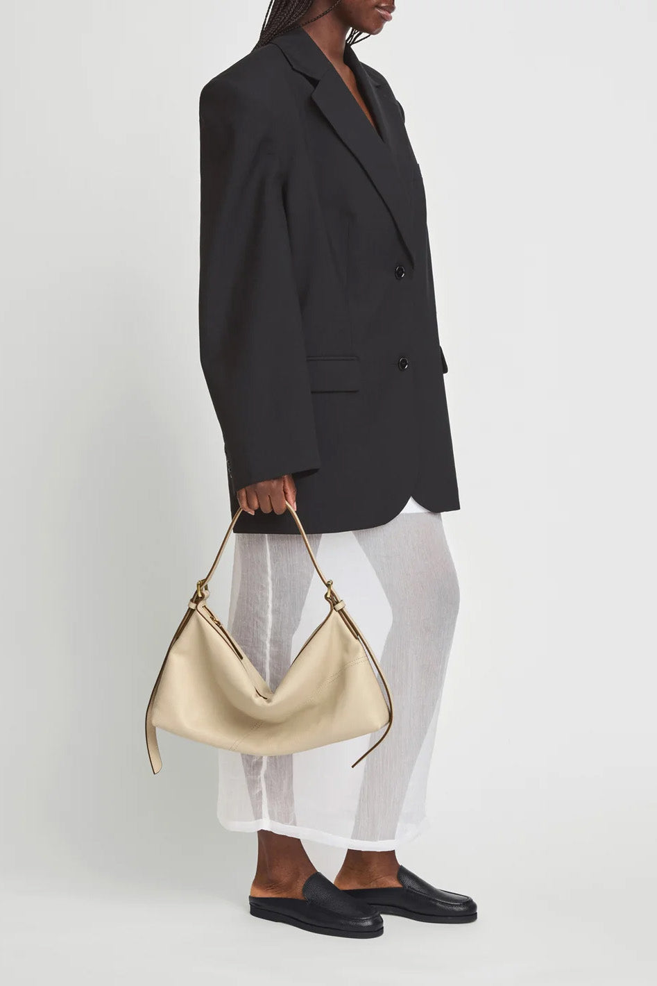 Castellare Mandorla Grained Calf Shoulder Bag