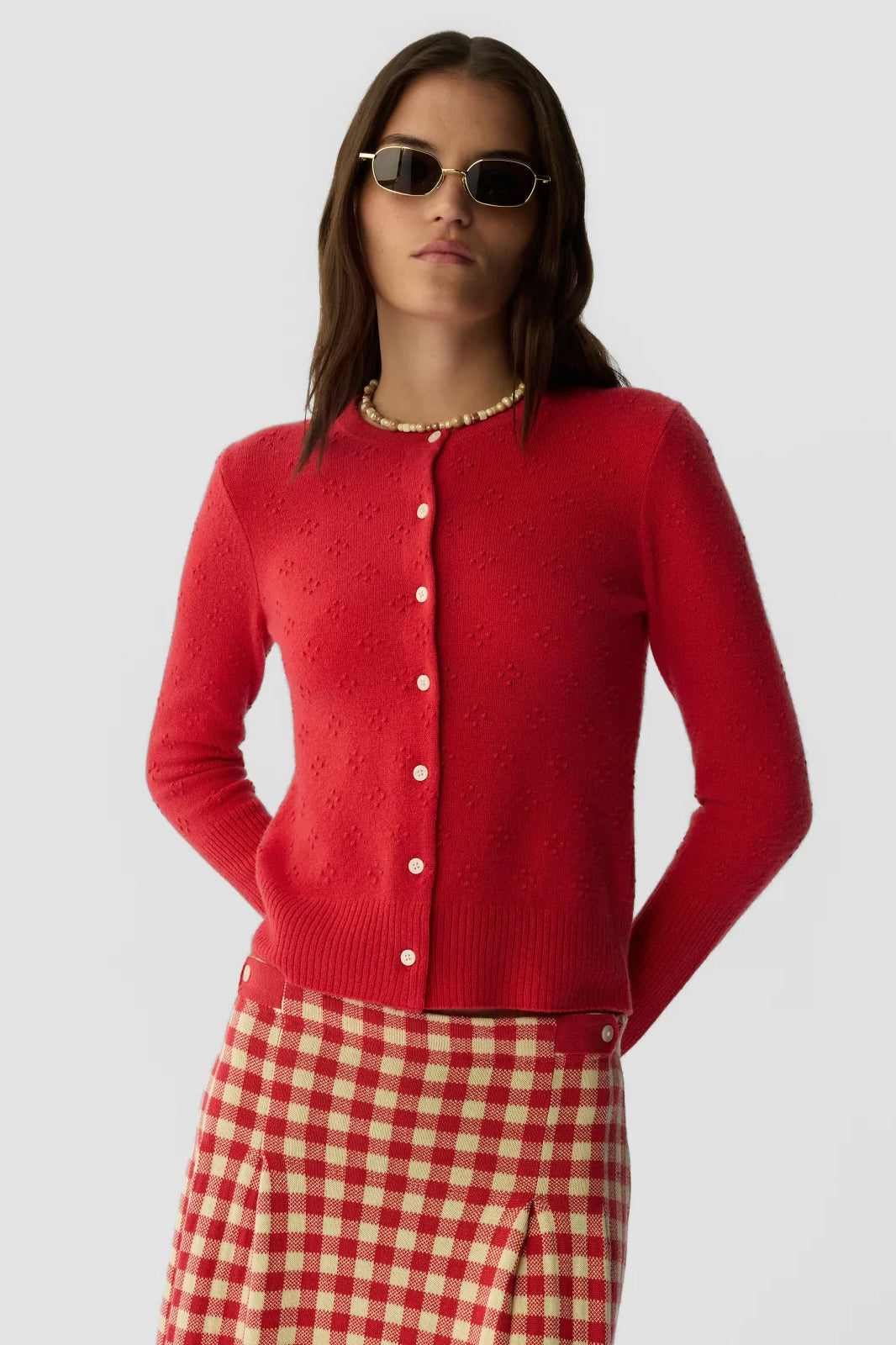 Compass Jane Cardigan, Scarlet