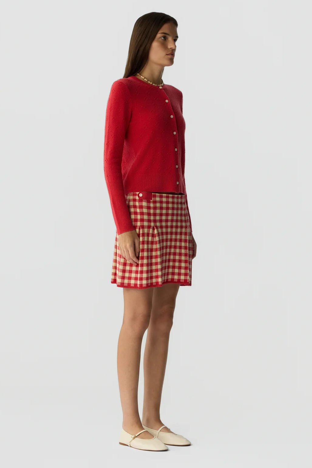 Compass Jane Cardigan, Scarlet