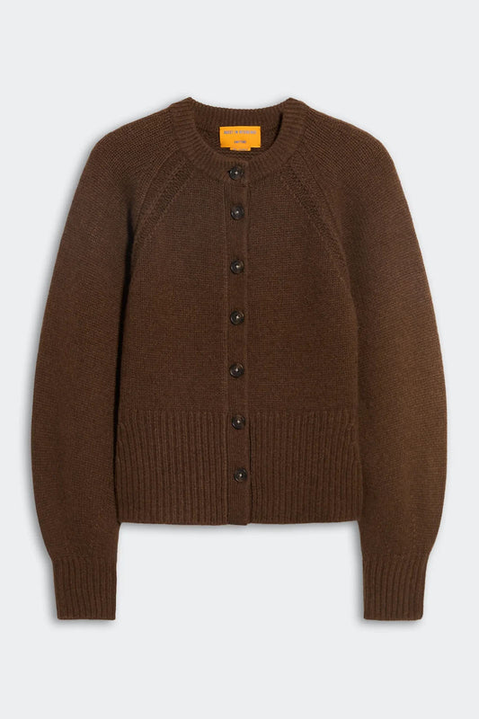 Sculpted Cardigan, Chestnut