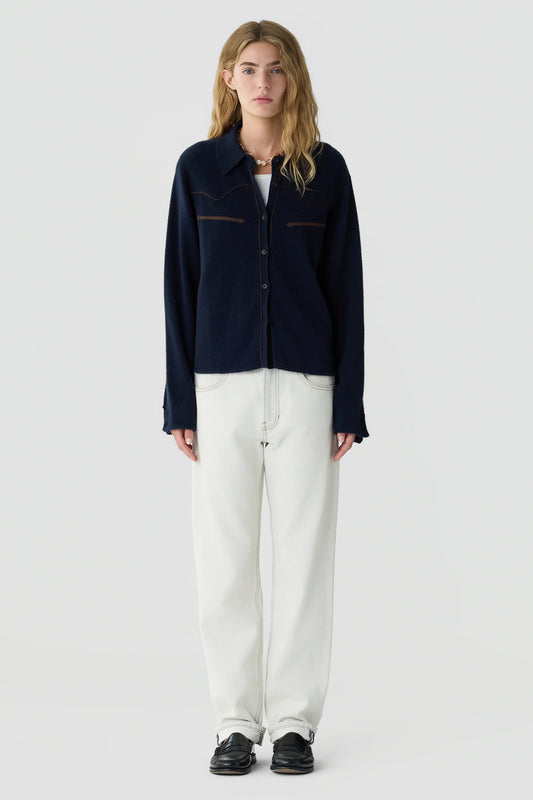 Cropped Western Shirt