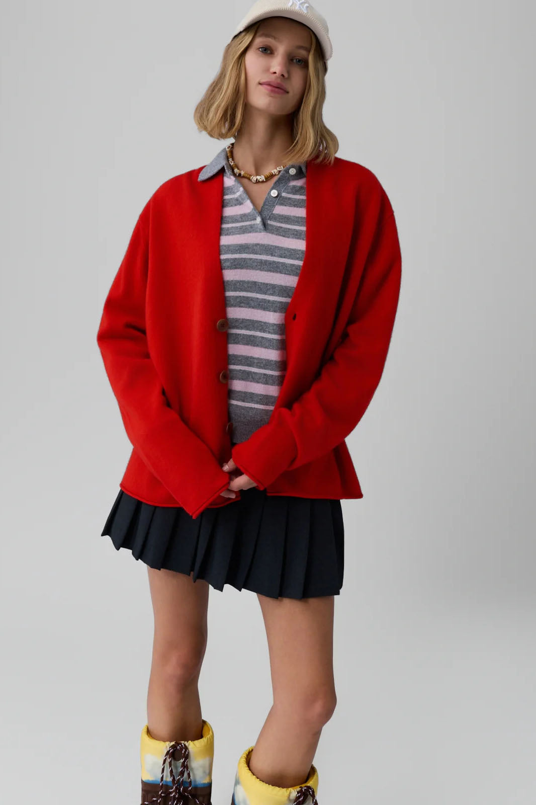 Everywear Cardigan, Chili