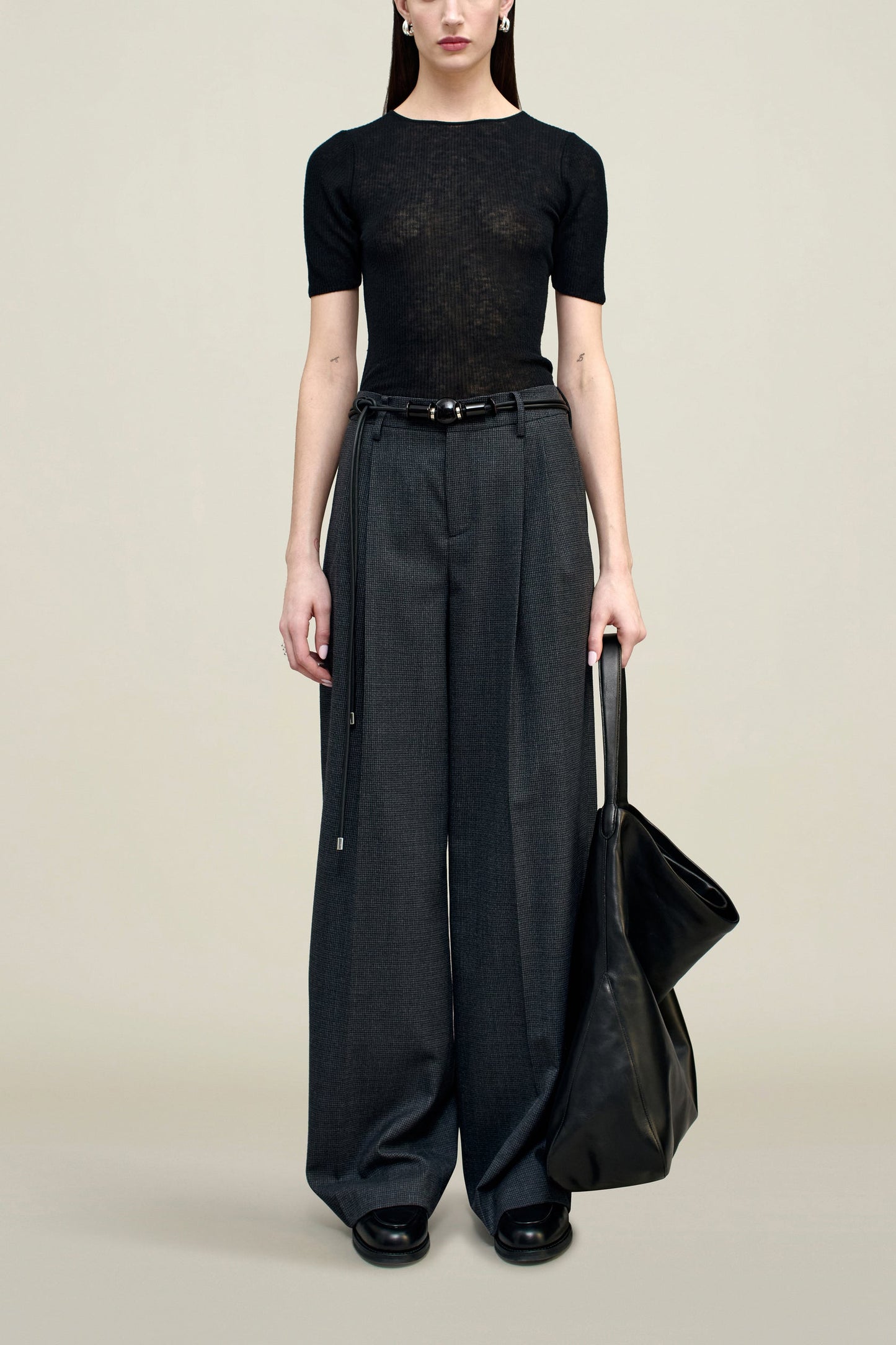 Roxana Trouser in Light Wool Suiting