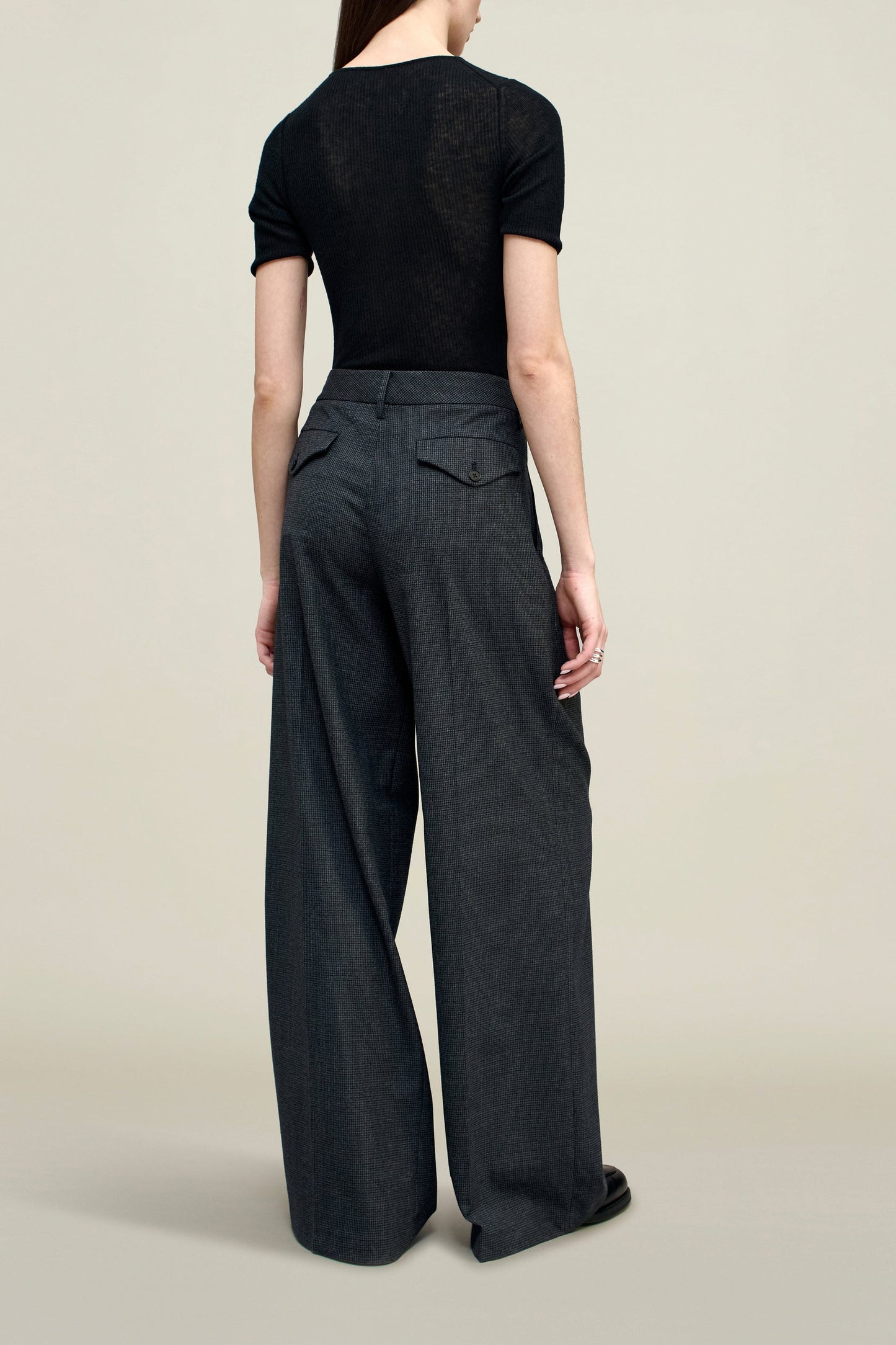 Roxana Trouser in Light Wool Suiting