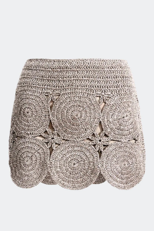 Beep Beep Mini Skirt, Satellite Silver