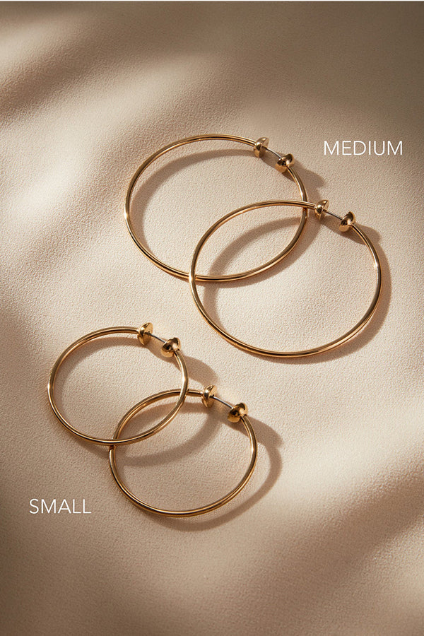 Icon Hoops in Gold, Medium