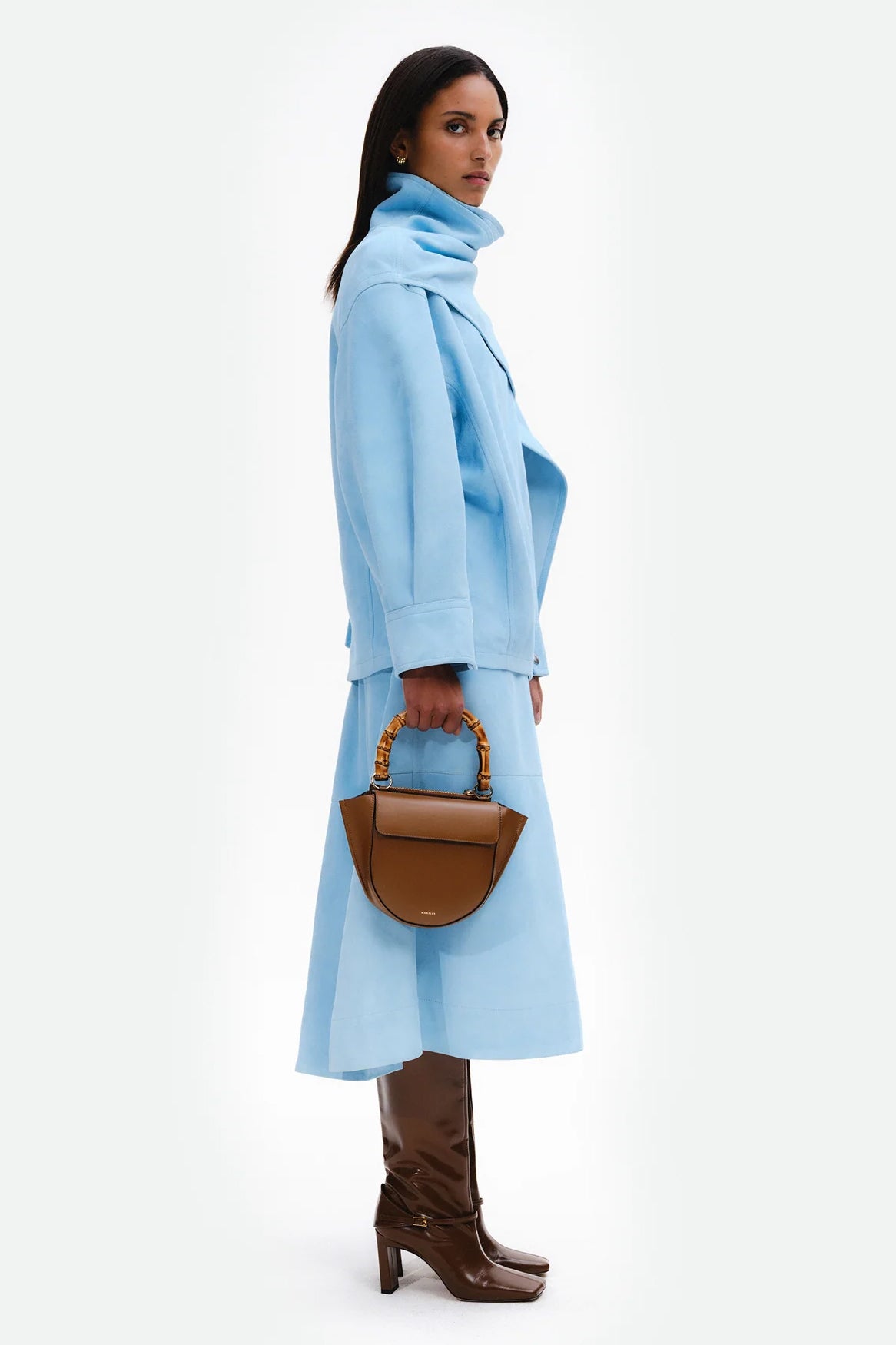 Hortensia Bag Mini, Saddle/Bamboo