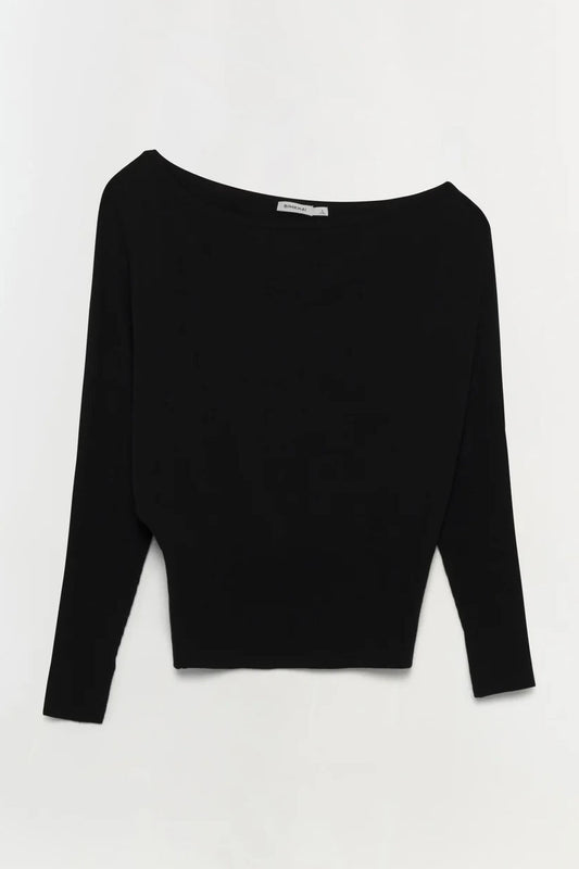 Lavina Draped Off Shoulder Sweater