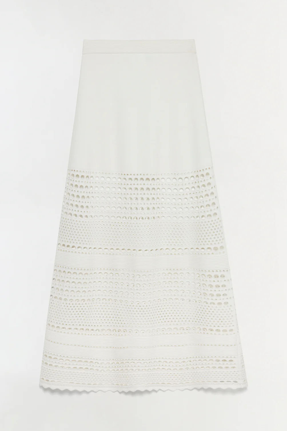 Westly Open Stitch Knit Midi Skirt