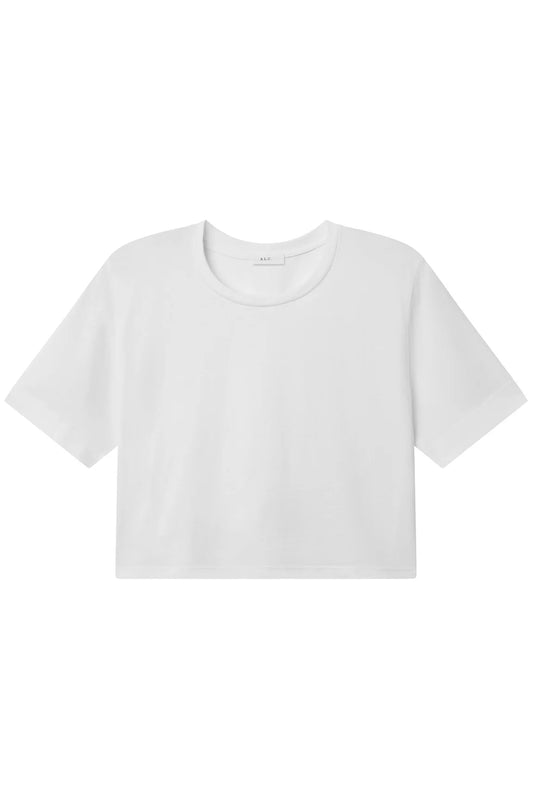 Kali Relaxed Crop Tee, White
