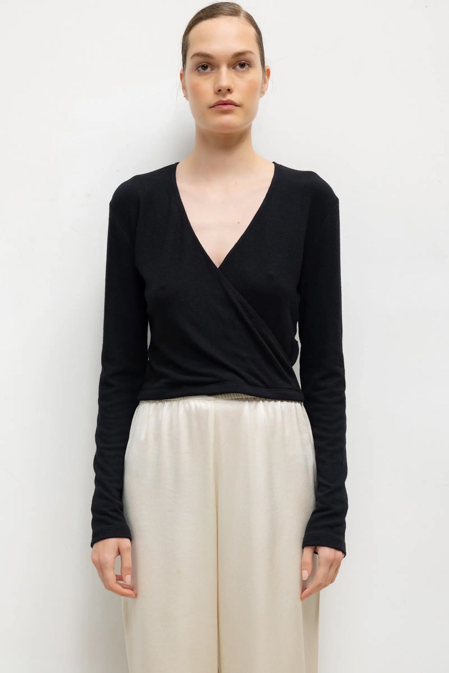 Lauren Crop Wrap Top
